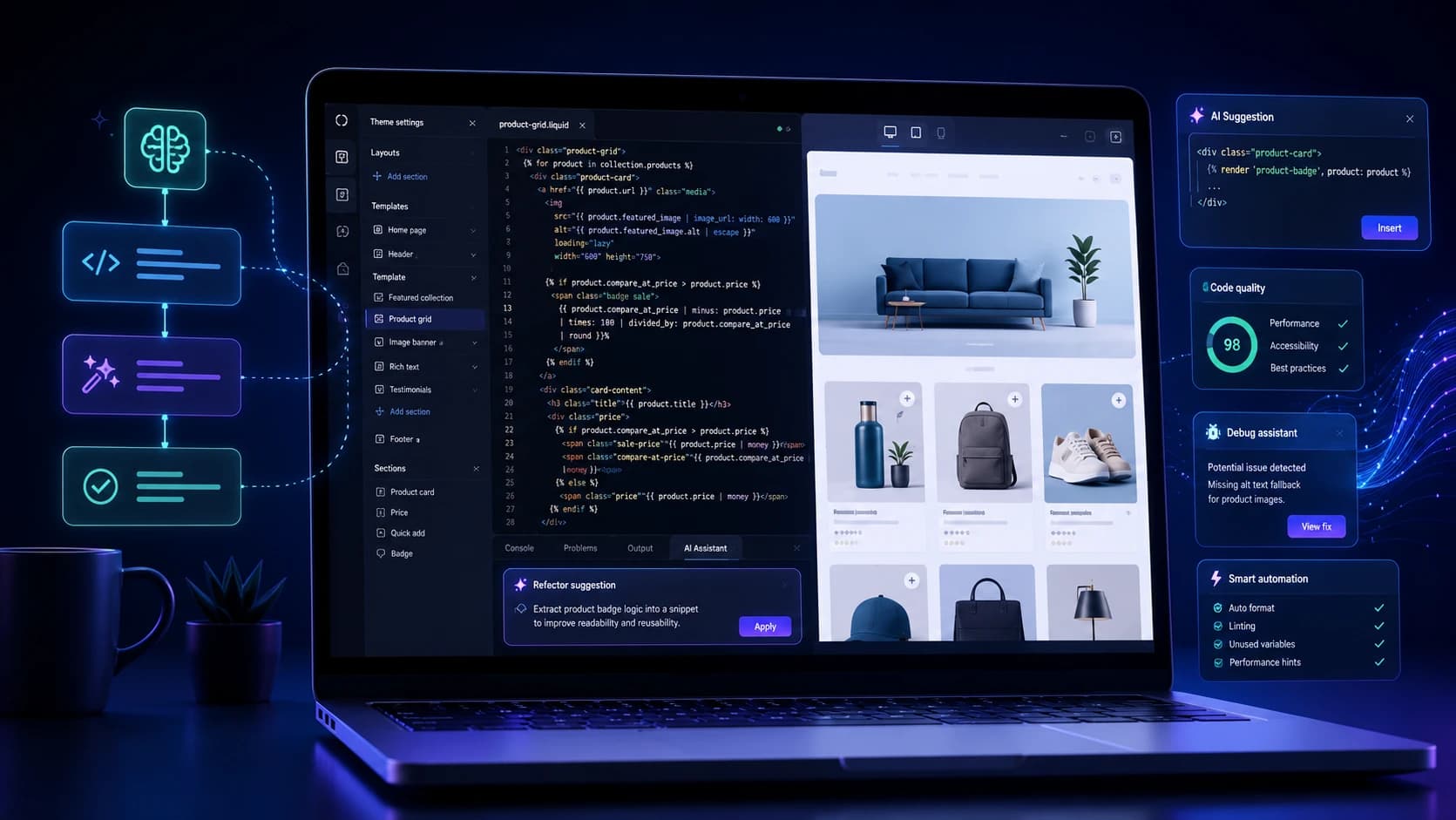 AI Shopify Code Generator: Write and Debug Liquid Faster Without Losing Control