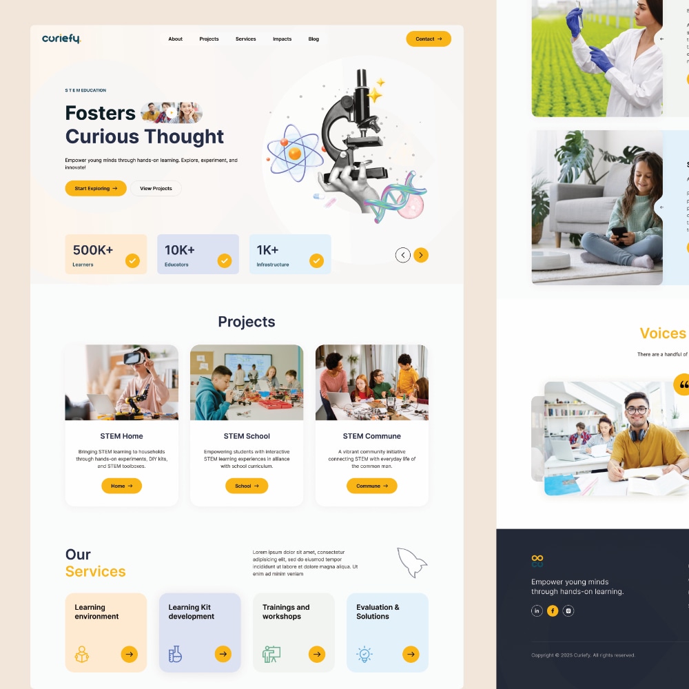 Curiefy - STEM learning website designed for curiosity, access, and engagement
