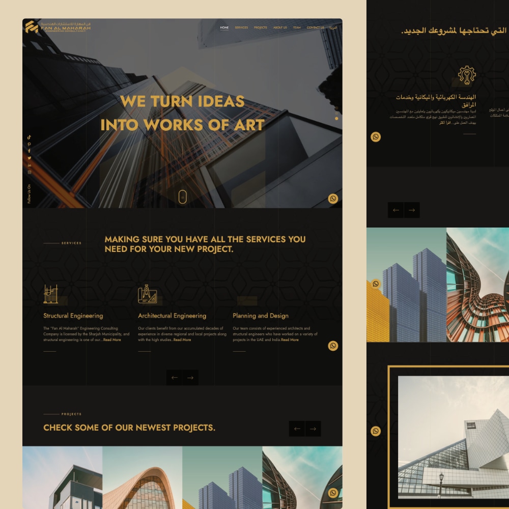 FAN Al Maharah - Multilingual engineering website built for service-led business growth