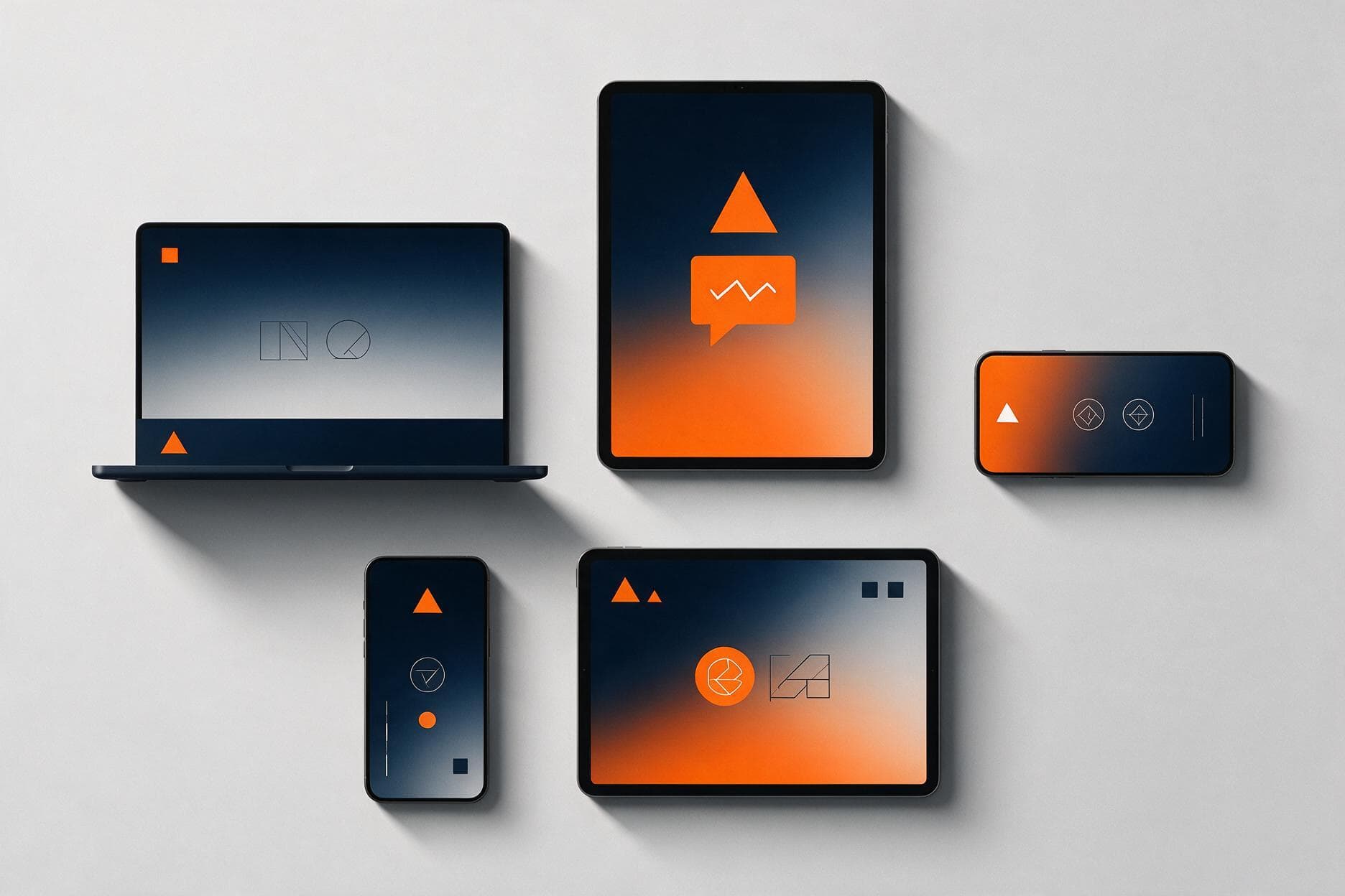 Brand guideline pages showing consistent logo and visual rules