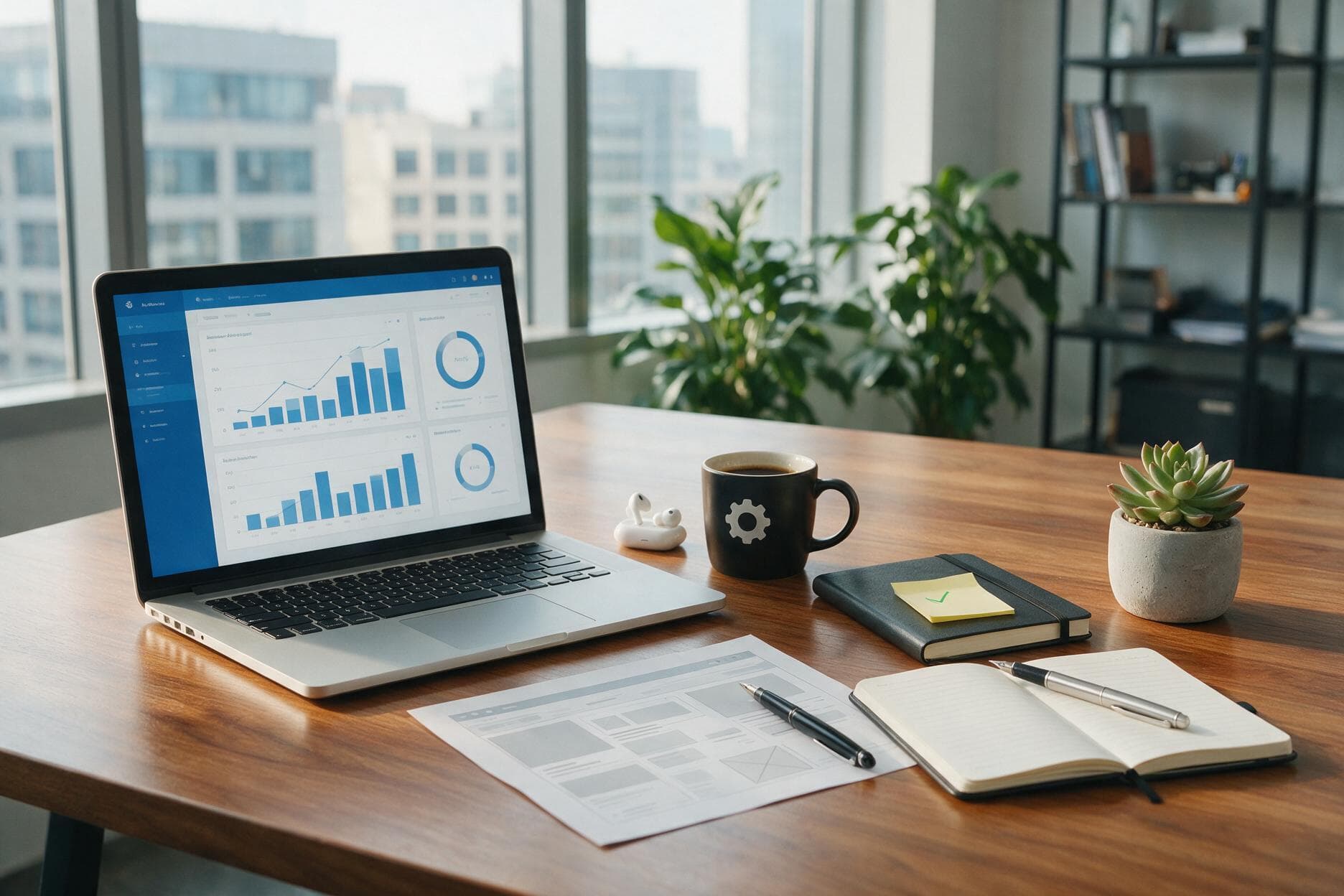 Technical website audit dashboard with site health and issue indicators
