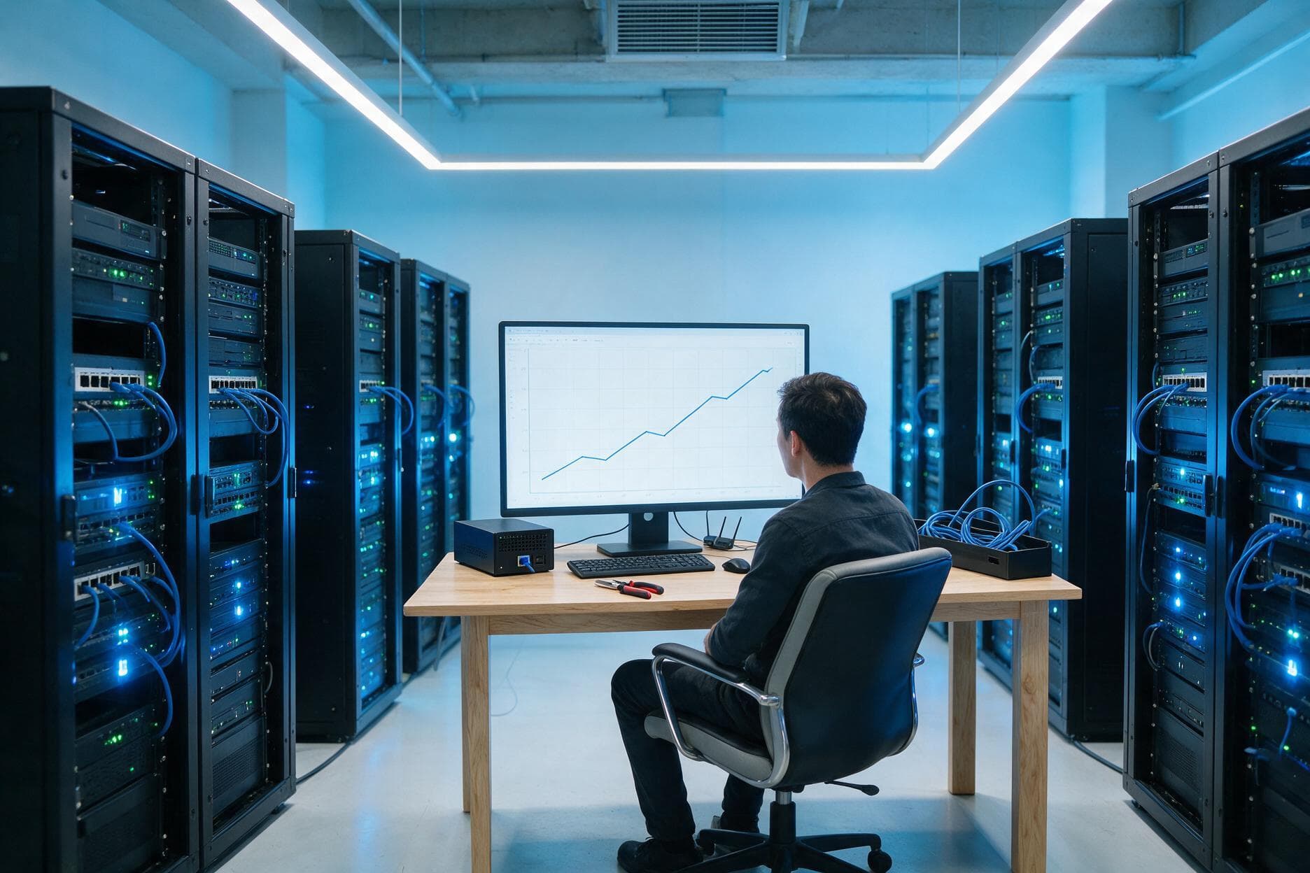 Website maintenance dashboard with updates, backups, and health checks