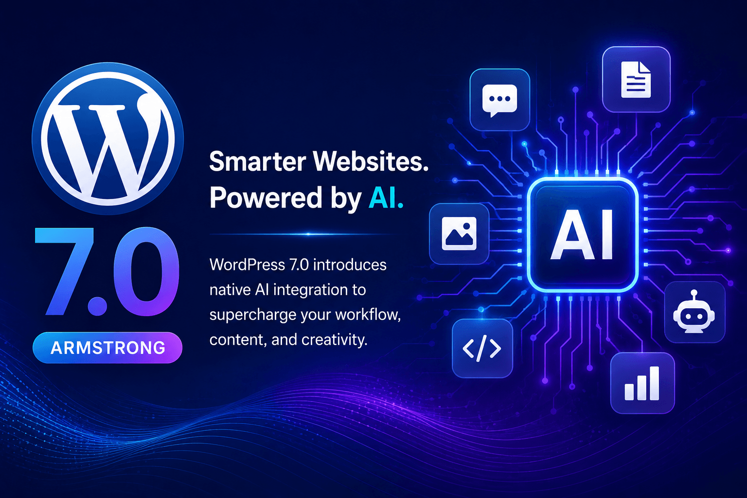 WordPress 7.0 Native AI Integration WordPress 7.0 with native AI infrastructure for website management
