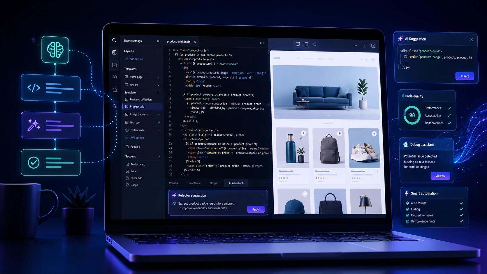 AI Shopify Code Generator: Write and Debug Liquid Faster Without Losing Control