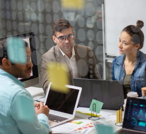 Zeroradius team brainstorming digital strategy