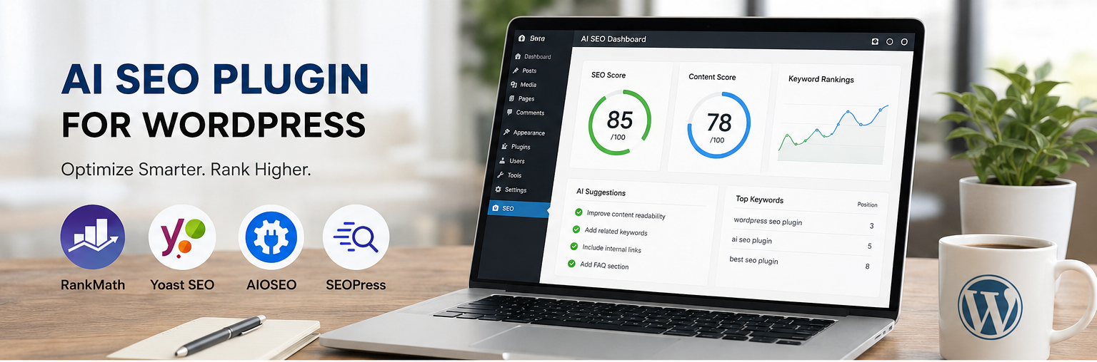 AI SEO plugin dashboard for WordPress content optimization