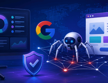 Google spam update SEO dashboard showing ranking changes, spam signals, and website audit analysis